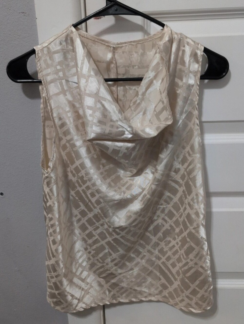 SHEIN Champagne Satin Cowl Neck Sleeveless Camisole